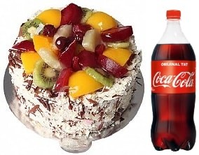 4-6 Kişilik Karışık Meyveli Pasta Kapınıza pasta