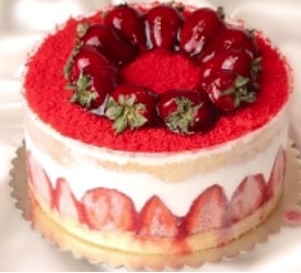 Enfes Çilekli Mois Pasta 2-3 Kişilik pasta