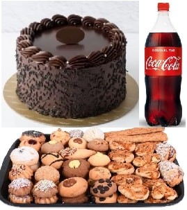 Komple İkram Paketi Yaş Pasta Kuru Pasta ve 1 Litre Cola pasta
