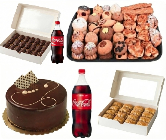 Minimalist Tasarım 9-10 Kişilik Her Şeyi İçinde Menü pasta