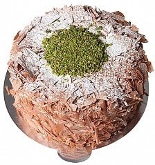 Premium Seri 6-9 Kişilik Çikolatalı Fıstıklı Butik pasta